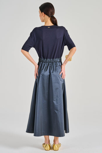Abito Taffetà Blu - 5
