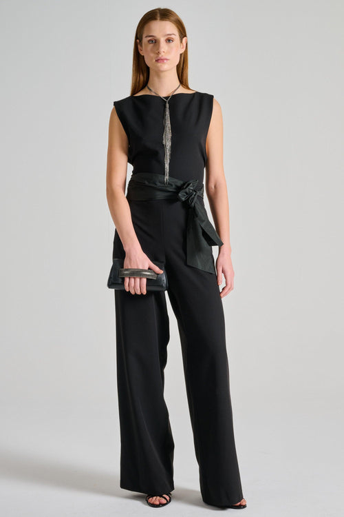 Tuta Intera Combinata Taffetà Nero