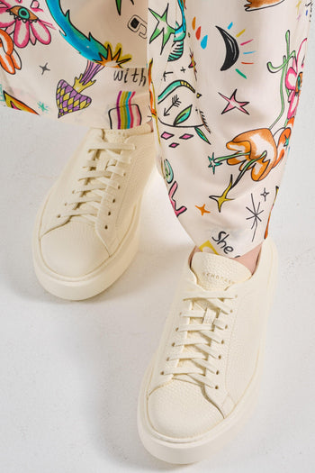 Sneakers Pelle Bianco - 3