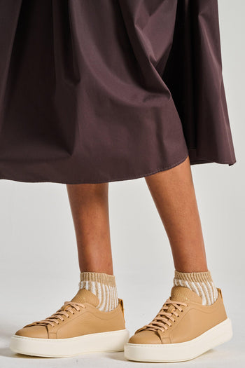 Sneakers Pelle Beige - 2