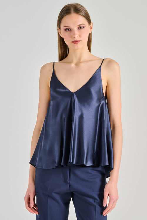 Semi-Couture Top Marina Cotone Blu