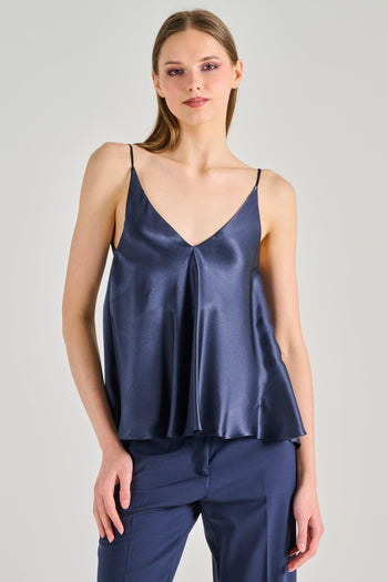 Semi-Couture Top Marina Cotone Blu - 3