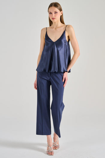 Semi-Couture Top Marina Cotone Blu - 6