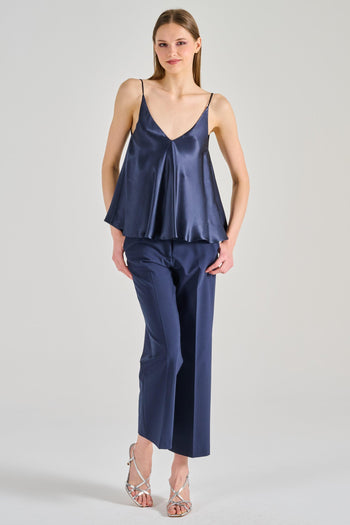 Semi-Couture Top Marina Cotone Blu - 7