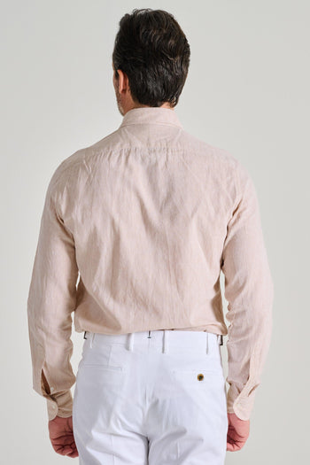 Camicia Cotone/Lino Beige - 2