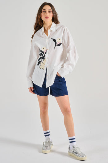 Camicia Le Bouquet Popeline Cotone Bianco - 3