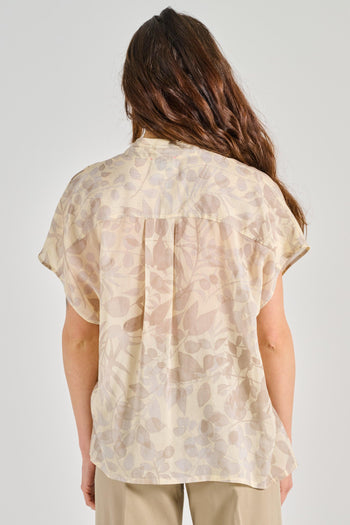 Camicia Voile Cotone/Seta Beige - 3