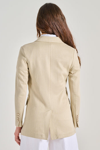 1901 Giacca Doppiopetto Lino/Cotone Beige - 6