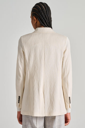 1901 Giacca Doppiopetto Fiammato Bianco - 3