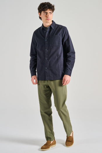 Giubbotto Overshirt Tessuto Blu - 3