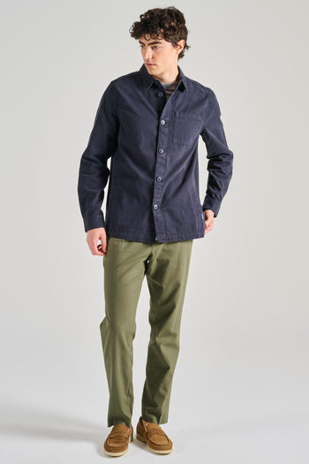 Giubbotto Overshirt Tessuto Blu - 4