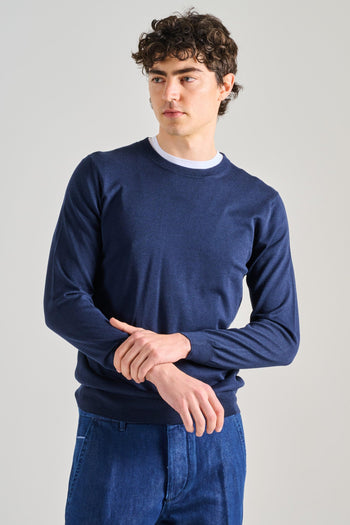 Mauro Maglia Girocollo Cotsilk Blu - 2
