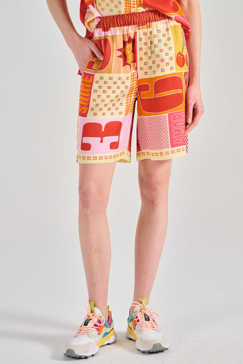 Shorts Eleonor Tessuto Rosso