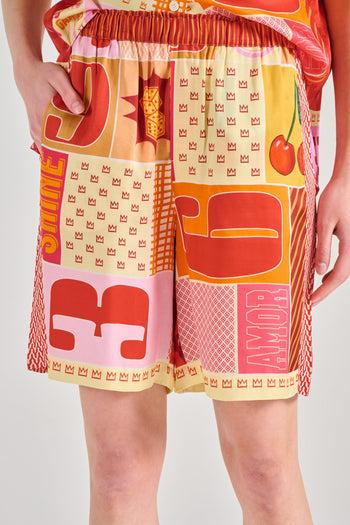 Shorts Eleonor Tessuto Rosso - 2