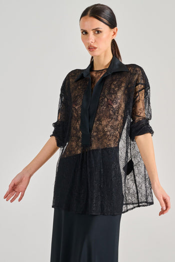 Semi-Couture Blusa Esme Tessuto Nero - 4