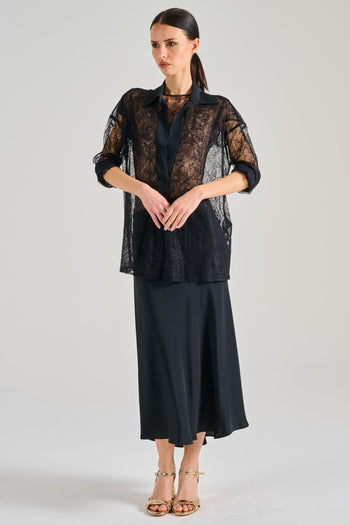 Semi-Couture Blusa Esme Tessuto Nero - 6