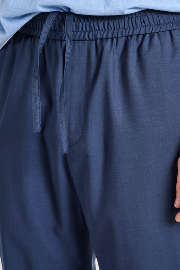 Pantaloni Chino Elastici Tessuto Blu - 3