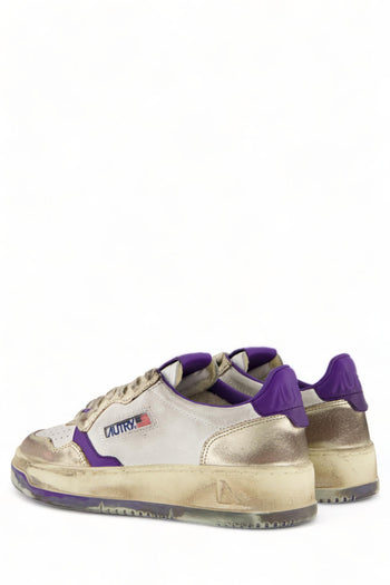 Sneakers Super Vintage Viola e Platino - 3