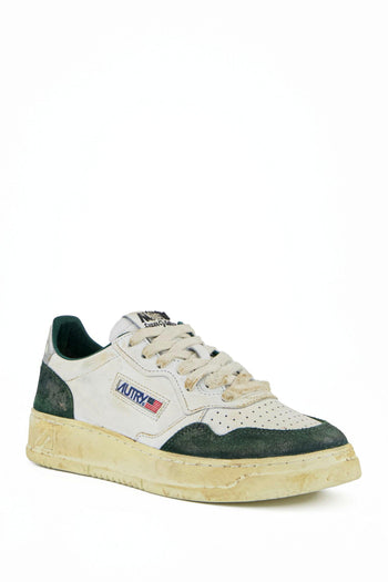 Sneakers Verde Tessuto/Pelle - 3