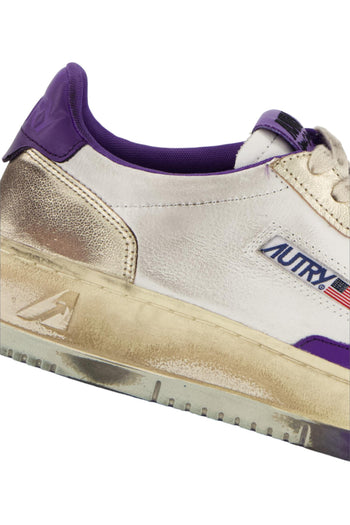 Sneakers Super Vintage Viola e Platino - 6