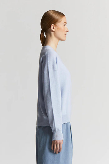 Maglia Lana Seta E Cashmere Punto Luce Donna - 3