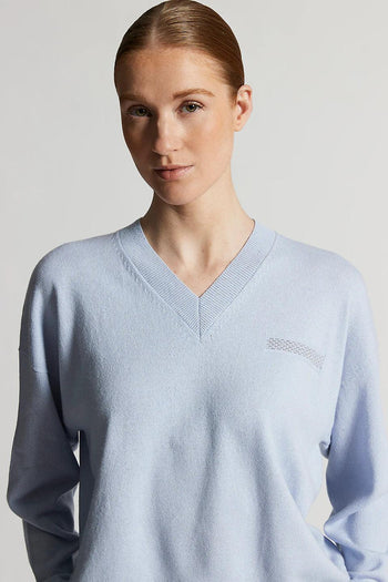 Maglia Lana Seta E Cashmere Punto Luce Donna - 2