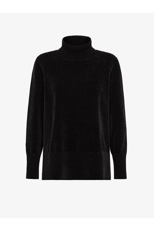 Velvet Vent Turtleneck Wom Knit Donna