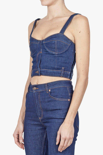 - Crop top - 430111 - Denim - 4