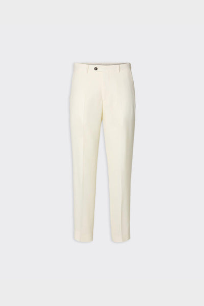 Pantalone Reg Beck Wool Blend Egret