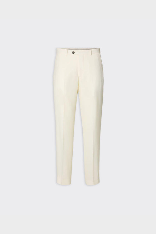 Pantalone Reg Beck Wool Blend Egret