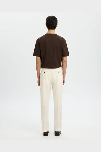 Pantalone Reg Beck Wool Blend Egret - 3