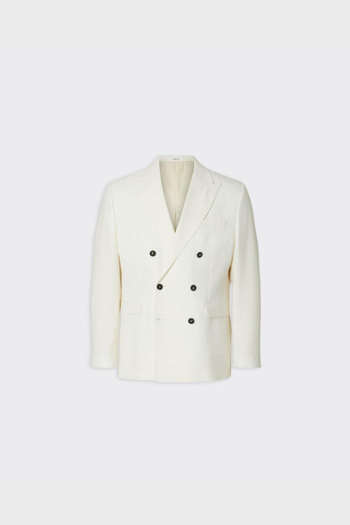 Blazer Reg Beck Wool Blend Egret
