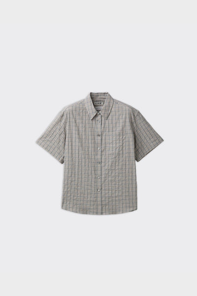 Camicia SS Alternative Wrinkle Washed Khaki Beige