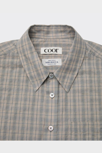 Camicia SS Alternative Wrinkle Washed Khaki Beige - 4