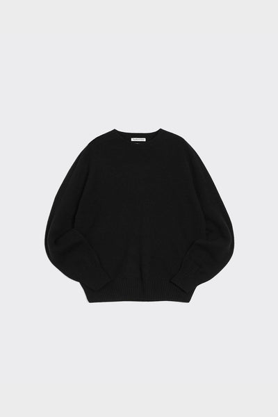 Crewneck Knit Suedehead Nera