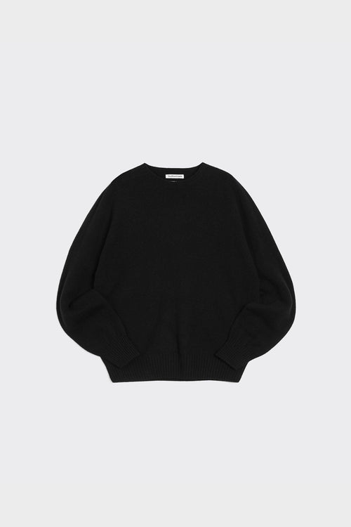Crewneck Knit Suedehead Nera