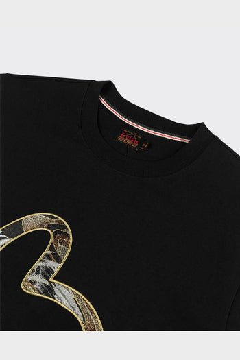 T-Shirt Seagull Brocade Applique Nera - 2