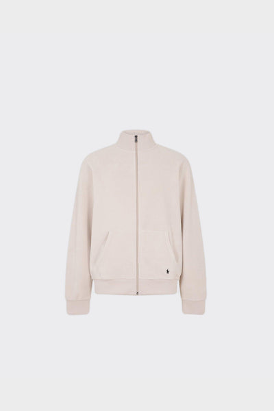 Felpa Pile Zip Mock Khaki Stone