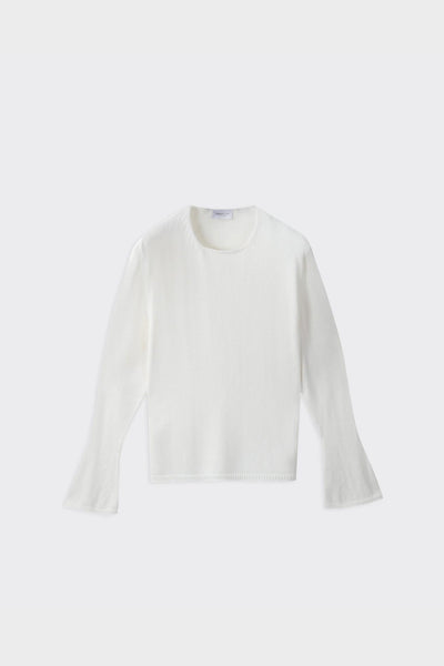 Maglia Girocollo Over Manica Lunga Crema