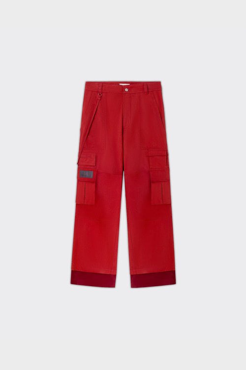Pantalone Cobalt Cargo Faded Rosso