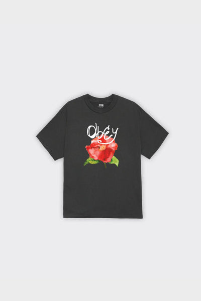 T-Shirt Watercolor Poppy Nera