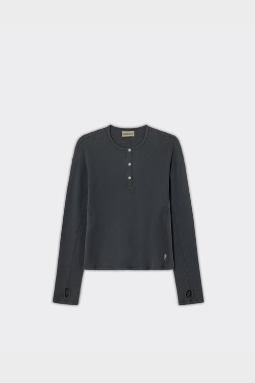 Longsleeve Lis Henley Grigia