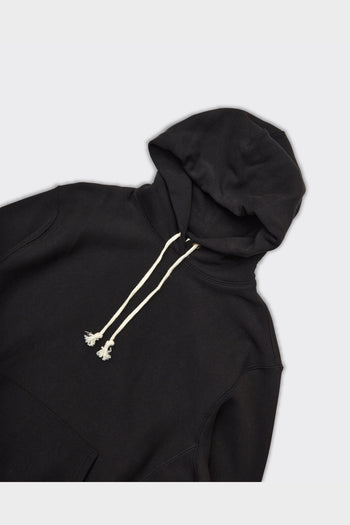 Felpa con Cappuccio Reverse Weave Nera - 2