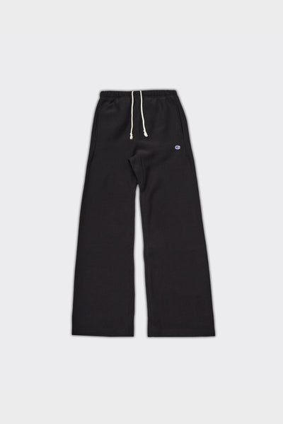 Pantalone Straight Hem Reverse Weave Nero