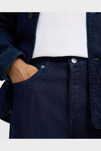 Jeans Wide Fit Be Lando Rinse Denim Dark Blu - 4