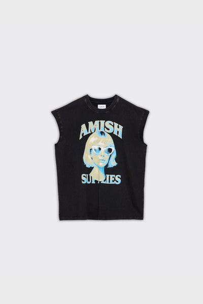 Canotta Broken Muscle Marmo Washed Black
