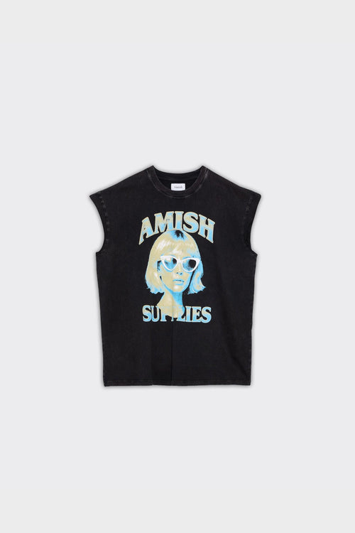 Canotta Broken Muscle Marmo Washed Black