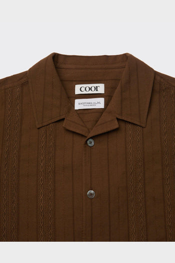 Camicia SS Guayabera Marrone - 4