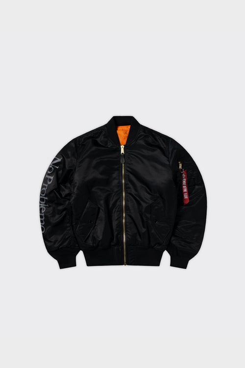 x Alpha Industries MA-1 No War Nero