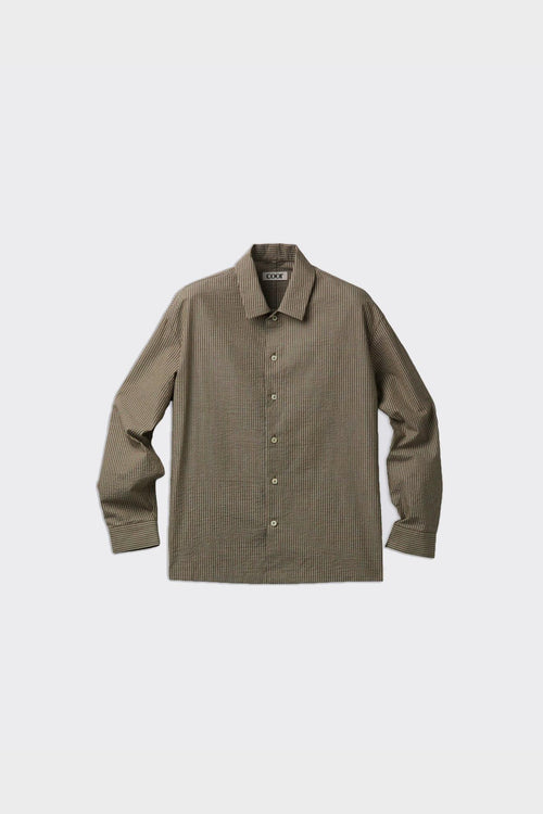 Camicia Louge Stripe Cotton Khaki